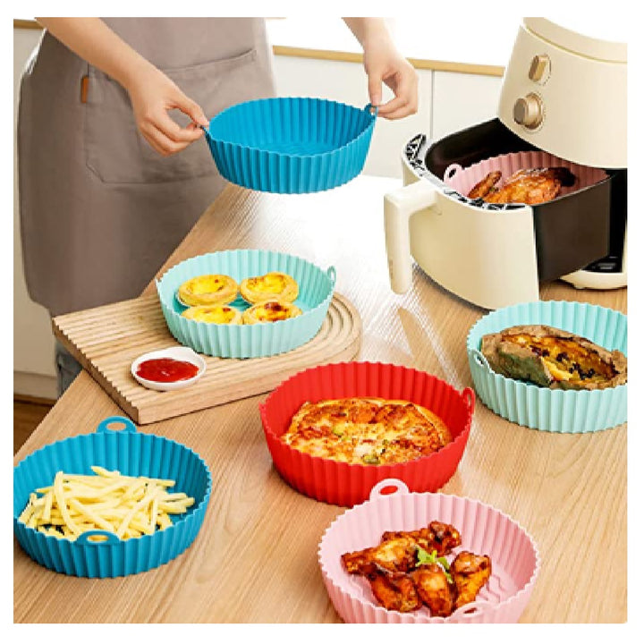 juego de 6 moldes de silicona premium para air fryer