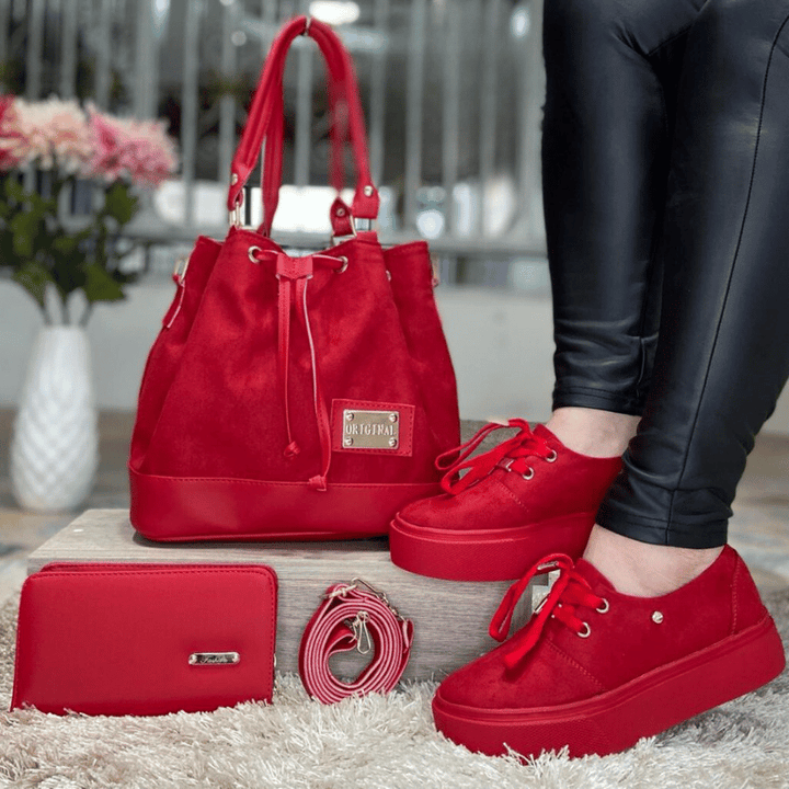 Trio bolso + cartera + tenis 👝👟👜🔥